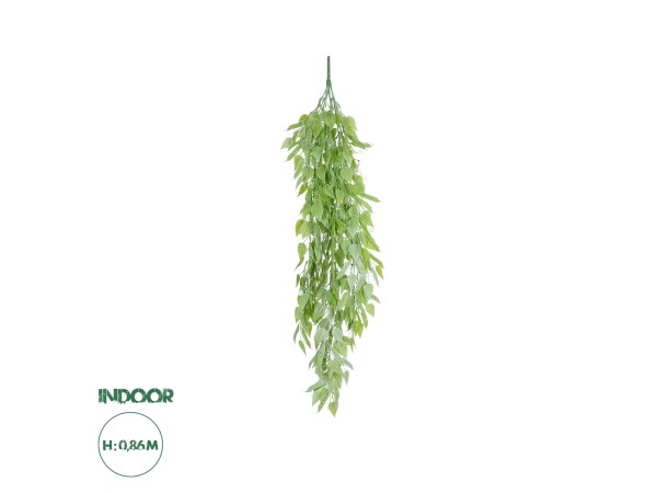 GloboStar® Artificial Garden HANGING LIMA BEAN 20847 Τεχνητό Διακοσμητικό Κρεμαστό Φυτό Φασόλι Λίμα Μ29 x Π10 x Υ86cm