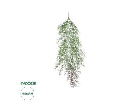 GloboStar® Artificial Garden HANGING FOENICULUM 20850 Τεχνητό Διακοσμητικό Κρεμαστό Φυτό Φοινίκουλο Μ30 x Π12 x Υ88cm