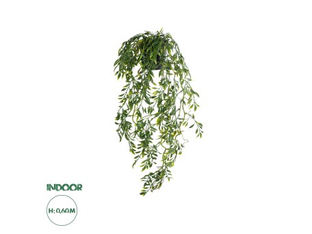 GloboStar® Artificial Garden HANGING NANDINA 20868 - Τεχνητό Κρεμαστό Διακοσμητικό Φυτό Ναντίνα Φ20 x Y60cm