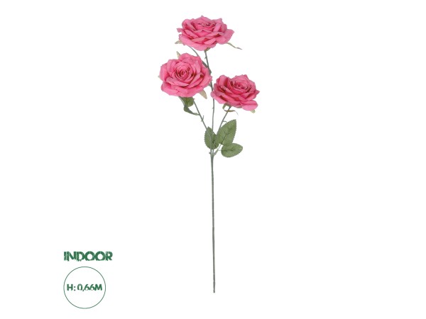GloboStar® Artificial Garden HOT PINK ROSE BRANCH 21135 Τεχνητό Διακοσμητικό Κλαδί Τριαντάφυλλο Έντονο Ροζ Y66cm GloboStar® Artificial Garden HOT PINK ROSE BRANCH 21135 Τεχνητό Διακοσμητικό Κλαδί Τριαντάφυλλο Έντονο Ροζ Y66cm