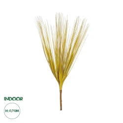 GloboStar® Artificial Garden YELLOW GRASS BOUQUET 21159 Τεχνητό Διακοσμητικό Μπουκέτο Grass Κίτρινο Y70cm