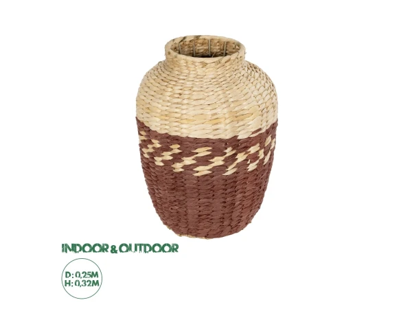 GloboStar® Artificial Garden TOULOUSE 21225 Διακοσμητικό Πλεκτό Καλάθι - Κασπώ Γλάστρα - Flower Pot Μπεζ με Κόκκινο Π25 x M25 x Υ32cm GloboStar® Artificial Garden TOULOUSE 21225 Διακοσμητικό Πλεκτό Καλάθι - Κασπώ Γλάστρα - Flower Pot Μπεζ με Κόκκινο Π25 x M25 x Υ32cm