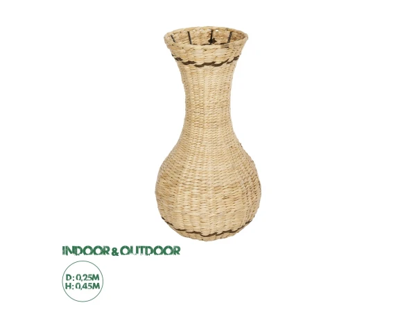 GloboStar® Artificial Garden MONACO 21236 Διακοσμητικό Πλεκτό Καλάθι - Κασπώ Γλάστρα - Flower Pot Μπεζ με Καφέ Π25 x M25 x Υ45cm GloboStar® Artificial Garden MONACO 21236 Διακοσμητικό Πλεκτό Καλάθι - Κασπώ Γλάστρα - Flower Pot Μπεζ με Καφέ Π25 x M25 x Υ45cm