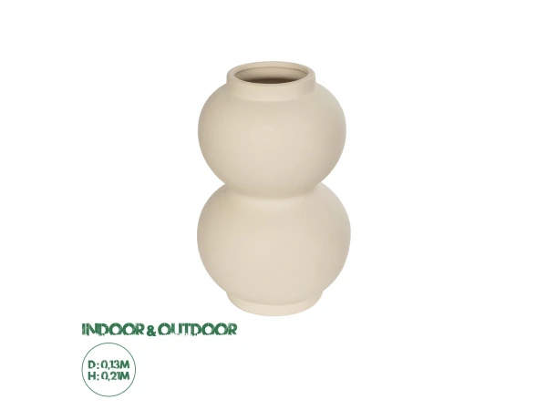 GloboStar® Artificial Garden PEARL 21265 Διακοσμητικό Κεραμικό Βάζo Μπεζ Π13 x Μ13 x Υ21cm GloboStar® Artificial Garden PEARL 21265 Διακοσμητικό Κεραμικό Βάζo Μπεζ Π13 x Μ13 x Υ21cm