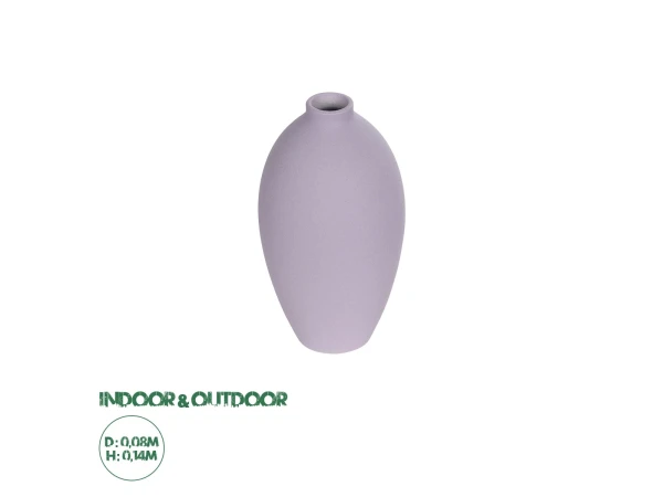 GloboStar® Artificial Garden AMETHYST 21267 Διακοσμητικό Κεραμικό Βάζo Μωβ Π8 x Μ8 x Υ14cm GloboStar® Artificial Garden AMETHYST 21267 Διακοσμητικό Κεραμικό Βάζo Μωβ Π8 x Μ8 x Υ14cm