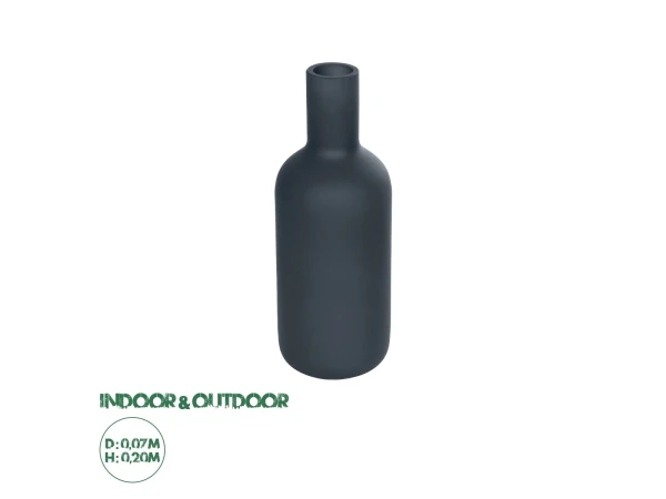 GloboStar® Artificial Garden MYSTIQUE 21275 Διακοσμητικό Κεραμικό Βάζo Γκρι Π7 x Μ7 x Υ20cm GloboStar® Artificial Garden MYSTIQUE 21275 Διακοσμητικό Κεραμικό Βάζo Γκρι Π7 x Μ7 x Υ20cm