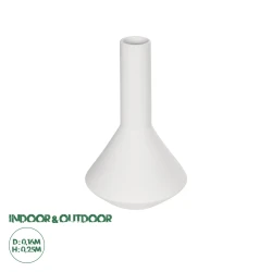 GloboStar® Artificial Garden ARMENINVILLE 21283 Διακοσμητικό Κεραμικό Βάζo Λευκό Π16 x Μ16 x Υ25cm