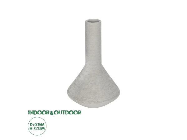 GloboStar® Artificial Garden BARBADOS 21284 Διακοσμητικό Κεραμικό Βάζo Γκρι Π16 x Μ16 x Υ25cm GloboStar® Artificial Garden BARBADOS 21284 Διακοσμητικό Κεραμικό Βάζo Γκρι Π16 x Μ16 x Υ25cm