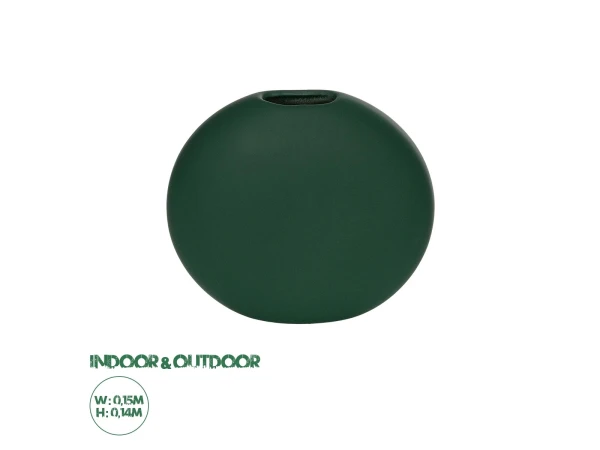 GloboStar® Artificial Garden MENORCA 21292 Διακοσμητικό Κεραμικό Βάζo Πράσινο Π15 x Μ15 x Υ14cm