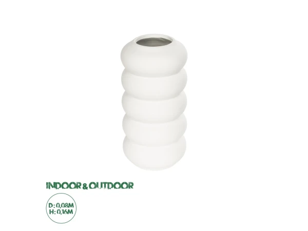 GloboStar® Artificial Garden NOUVEAU 21293 Διακοσμητικό Κεραμικό Βάζo Λευκό Π8 x Μ8 x Υ16cm GloboStar® Artificial Garden NOUVEAU 21293 Διακοσμητικό Κεραμικό Βάζo Λευκό Π8 x Μ8 x Υ16cm