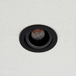 kelvo® LEO KLV-101-0311 Χωνευτό Κινούμενο Φωτιστικό Downlight Σποτ με Honeycomb Anti-Glare Reflector LED 10W 1250lm 38° AC 220-240V IP20 Θερμό Λευκό 2700K - Bridgelux COB Chip & TÜV SÜD Driver - Μαύρο Ματ - Μ8.5 x Π8.5 x Υ6.6cm / Q7.5cm - 5 Χρόνια Εγγύηση