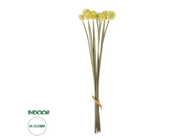 GloboStar® Artificial Garden PALE YELLOW DANDELION BOUQET 21363 Τεχνητό Διακοσμητικό Ταραξάκο Μπουκέτο Y54cm