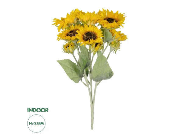 GloboStar® Artificial Garden YELLOW SUNFLOWER BRANCH 21382 Τεχνητό Διακοσμητικό Κλαδί Ηλιοτρόπιο Κίτρινο Y55cm GloboStar® Artificial Garden YELLOW SUNFLOWER BRANCH 21382 Τεχνητό Διακοσμητικό Κλαδί Ηλιοτρόπιο Κίτρινο Y55cm
