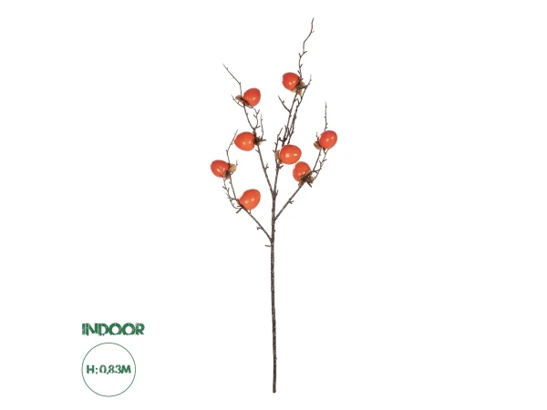 GloboStar® Artificial Garden ORANGE PERSIMMON FRUIT BRANCH 21438 Τεχνητό Διακοσμητικό Πορτοκαλί Κλαδί Λωτός Y83cm GloboStar® Artificial Garden ORANGE PERSIMMON FRUIT BRANCH 21438 Τεχνητό Διακοσμητικό Πορτοκαλί Κλαδί Λωτός Y83cm