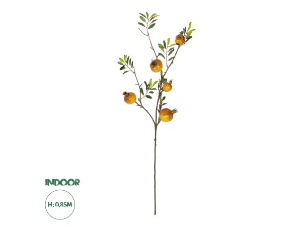 GloboStar® Artificial Garden YELLOW POMEGRANATE FRUIT BRANCH 21445 Τεχνητό Διακοσμητικό Κίτρινη Κλαδί Ροδιά Y85cm GloboStar® Artificial Garden YELLOW POMEGRANATE FRUIT BRANCH 21445 Τεχνητό Διακοσμητικό Κίτρινη Κλαδί Ροδιά Y85cm