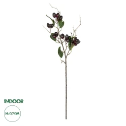 GloboStar® Artificial Garden OLIVE FRUIT BRANCH 21449 Τεχνητό Διακοσμητικό Κλαδί Ελίας Y70cm