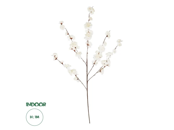 GloboStar® Artificial Garden WHITE GUAXIA FLOWER BRANCH 21456 Τεχνητό Διακοσμητικό Κλαδί Λευκή Γκουάβα Y100cm