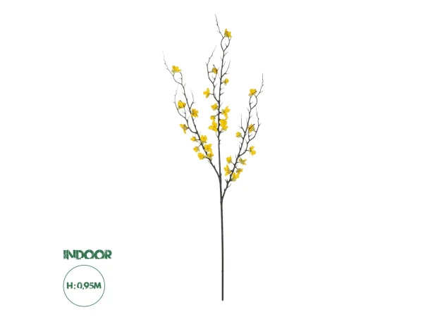 GloboStar® Artificial Garden YELLOW JUNGLE GERANIUM BLOSSOM BRANCH 21460 Τεχνητό Διακοσμητικό Κλαδί Κίτρινο Γεράνι Y95cm GloboStar® Artificial Garden YELLOW JUNGLE GERANIUM BLOSSOM BRANCH 21460 Τεχνητό Διακοσμητικό Κλαδί Κίτρινο Γεράνι Y95cm