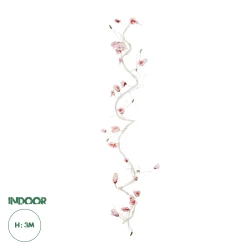 GloboStar® Artificial Garden MANGOLIA FLOWER VINE 21473 Τεχνητό Διακοσμητικό Κλαδί Μανόλιας  Y300cm