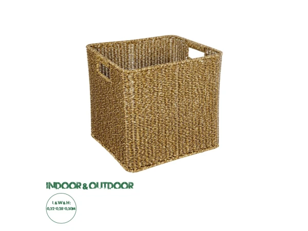 GloboStar® Artificial Garden SIENA 21497 Διακοσμητικό Πλεκτό Καλάθι - Κασπώ Γλάστρα - Flower Pot Μπεζ Μ32 x Π28 x Υ30cm GloboStar® Artificial Garden SIENA 21497 Διακοσμητικό Πλεκτό Καλάθι - Κασπώ Γλάστρα - Flower Pot Μπεζ Μ32 x Π28 x Υ30cm
