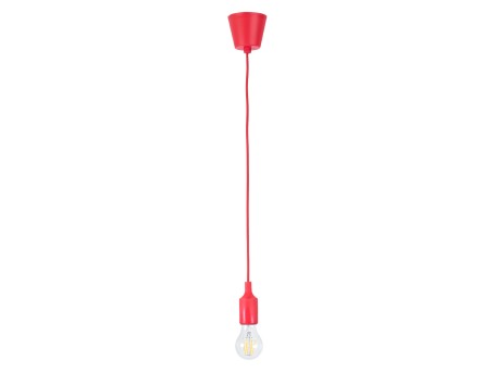GLOBOSTAR® CABLITO 61551 Μοντέρνο Κρεμαστό Φωτιστικό Οροφής με Ντουί 1 x E27 AC 220-240V IP20 - Κόκκινο - Μ4 x Π4 x Υ110cm
