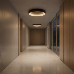 kelvo® SALEM KLV-101-0284 Φωτιστικό Οροφής LED 105W 10500lm 120° AC 220-240V IP20 Ρυθμιζόμενο Λευκό CCT με Χειριστήριο από 2700K έως 6000K Dimmable - Lumileds SMD Chip - Καφέ Ματ - Μ60 x Π60 x Υ9.5cm - 3 Χρόνια Εγγύηση
