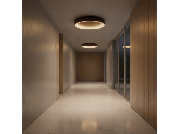 kelvo® SALEM KLV-101-0284 Φωτιστικό Οροφής LED 105W 10500lm 120° AC 220-240V IP20 Ρυθμιζόμενο Λευκό CCT με Χειριστήριο από 2700K έως 6000K Dimmable - Lumileds SMD Chip - Καφέ Ματ - Μ60 x Π60 x Υ9.5cm - 3 Χρόνια Εγγύηση