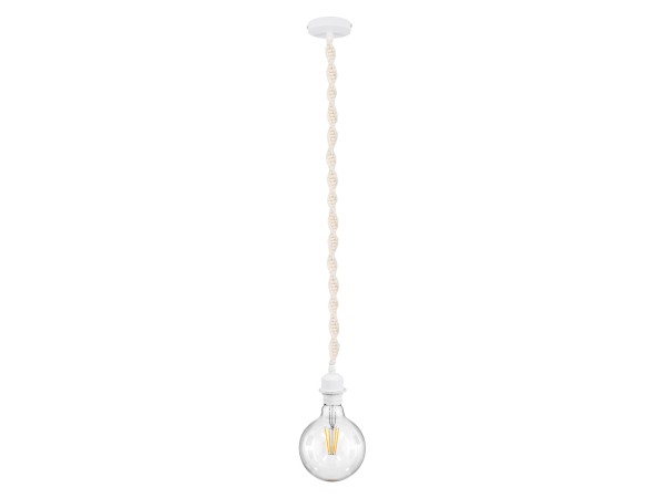 GLOBOSTAR® SHAQRA 36215 Μοντέρνο Κρεμαστό Φωτιστικό Οροφής με Ντουί 1 x E27 AC 220-240V IP20 - Μπεζ & Λευκό - Μ4 x Π4 x Υ110cm GLOBOSTAR® SHAQRA 36215 Μοντέρνο Κρεμαστό Φωτιστικό Οροφής με Ντουί 1 x E27 AC 220-240V IP20 - Μπεζ & Λευκό - Μ4 x Π4 x Υ110cm