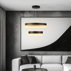 kelvo® VENOM KLV-101-0196 Κρεμαστό Φωτιστικό Οροφής LED 75W 7500lm 120° AC 220-240V IP20 Ρυθμιζόμενο Λευκό CCT με Χειριστήριο από 2700K έως 6000K Dimmable - Lumileds SMD Chip - Μαύρο Ματ - Μ60 x Π60 x Υ40cm - 3 Χρόνια Εγγύηση