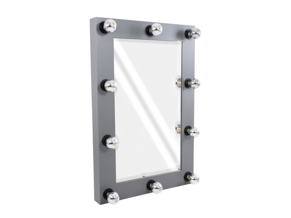 GloboStar® MAKEUP MIRROR-60x90-6 Μοντέρνος Καθρέπτης Μακιγιάζ με Πλαίσιο Φυσικού Ξύλου με Διακόπτη On/Off 10 x E27 AC220-240V - Μ60 x Π7 x Υ90cm - Γκρι Ανθρακί GloboStar® MAKEUP MIRROR-60x90-6 Μοντέρνος Καθρέπτης Μακιγιάζ με Πλαίσιο Φυσικού Ξύλου με Διακόπτη On/Off 10 x E27 AC220-240V - Μ60 x Π7 x Υ90cm - Γκρι Ανθρακί