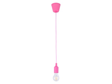 GLOBOSTAR® CABLITO 61553 Μοντέρνο Κρεμαστό Φωτιστικό Οροφής με Ντουί 1 x E27 AC 220-240V IP20 - Ροζ - Μ4 x Π4 x Υ110cm