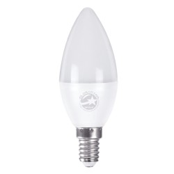 GLOBOSTAR® CANDLE 60001 Λάμπα Κεράκι E14 C37 LED 4W 388lm 260° AC 220-240V IP20 Φυσικό Λευκό 4500K - Lumileds SMD Chip - Λευκό Γαλακτερό - Μ3.7 x Π3.7 x Υ10cm - 3 Χρόνια Εγγύηση