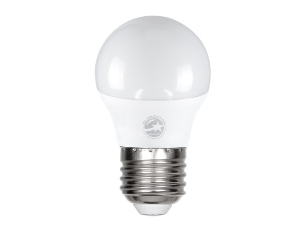 GLOBOSTAR® SPHERE 60021 Λάμπα E27 G45 LED 6W 600lm 260° AC 220-240V IP20 Ψυχρό Λευκό 6000K - Lumileds SMD Chip - Λευκό Γαλακτερό - Μ4.5 x Π4.5 x Υ7.8cm - 3 Χρόνια Εγγύηση