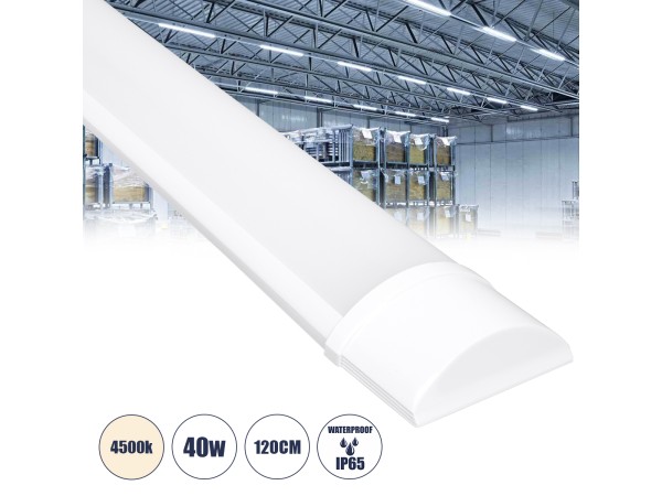 GLOBOSTAR® MEGORA 60159 Γραμμικό Βιομηχανικό Φωτιστικό Tri-Proof LED 40W 3727lm 120° AC 220-240V Αδιάβροχο IP65 Φυσικό Λευκό 4500K - Lumileds SMD Chip - Μ120 x Π7.5 x Υ2.5cm - 2 Χρόνια Εγγύηση GLOBOSTAR® MEGORA 60159 Γραμμικό Βιομηχανικό Φωτιστικό Tri-Proof LED 40W 3727lm 120° AC 220-240V Αδιάβροχο IP65 Φυσικό Λευκό 4500K - Lumileds SMD Chip - Μ120 x Π7.5 x Υ2.5cm - 2 Χρόνια Εγγύηση