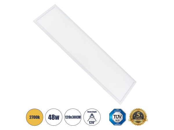 GLOBOSTAR® PANELETI 60214 Χωνευτό Panel Οροφής 120x30 LED 48W 4320lm 120° UGR<19 AC 220-240V IP20 Θερμό Λευκό 2700K - Lumileds SMD Chip & TÜV SÜD Driver - Λευκό Γαλακτερό - Μ120 x Π30 x Υ1.5cm / Q116 x 26cm - 5 Χρόνια Εγγύηση GLOBOSTAR® PANELETI 60214 Χωνευτό Panel Οροφής 120x30 LED 48W 4320lm 120° UGR<19 AC 220-240V IP20 Θερμό Λευκό 2700K - Lumileds SMD Chip & TÜV SÜD Driver - Λευκό Γαλακτερό - Μ120 x Π30 x Υ1.5cm / Q116 x 26cm - 5 Χρόνια Εγγύηση