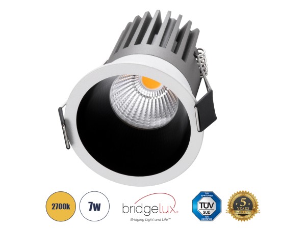GLOBOSTAR® MICRO-B 60241 Χωνευτό Downlight Σποτ LED 7W 875lm 38° AC 220-240V IP20 Θερμό Λευκό 2700K - Bridgelux COB Chip & TÜV SÜD Driver - Λευκό & Μαύρο Ματ - Μ6 x Π6 x Υ7.8cm / Q5cm - 5 Χρόνια Εγγύηση GLOBOSTAR® MICRO-B 60241 Χωνευτό Downlight Σποτ LED 7W 875lm 38° AC 220-240V IP20 Θερμό Λευκό 2700K - Bridgelux COB Chip & TÜV SÜD Driver - Λευκό & Μαύρο Ματ - Μ6 x Π6 x Υ7.8cm / Q5cm - 5 Χρόνια Εγγύηση