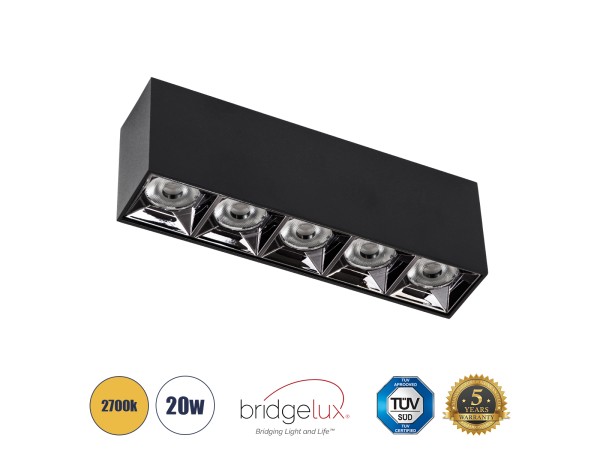 GLOBOSTAR® LUMINAR 60329 Downlight Σποτ LED 20W 2700lm 36° AC 220-240V IP20 Θερμό Λευκό 2700K - Osram SMD Chip & TÜV SÜD Driver - Μαύρο Ματ - Μ19.5 x Π4.2 x Υ6.6cm - 5 Χρόνια Εγγύηση GLOBOSTAR® LUMINAR 60329 Downlight Σποτ LED 20W 2700lm 36° AC 220-240V IP20 Θερμό Λευκό 2700K - Osram SMD Chip & TÜV SÜD Driver - Μαύρο Ματ - Μ19.5 x Π4.2 x Υ6.6cm - 5 Χρόνια Εγγύηση