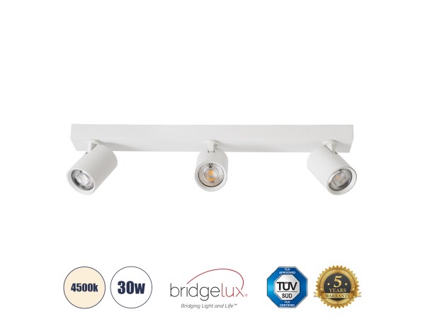 GLOBOSTAR® LEONARDO 60349 Μοντέρνο Φωτιστικό Οροφής LED 30W 3600lm 60° AC 220-240V IP20 Φυσικό Λευκό 4500K - Bridgelux COB - Λευκό - Μ52 x Π7 x Υ11.8cm - 5 Χρόνια Εγγύηση GLOBOSTAR® LEONARDO 60349 Μοντέρνο Φωτιστικό Οροφής LED 30W 3600lm 60° AC 220-240V IP20 Φυσικό Λευκό 4500K - Bridgelux COB - Λευκό - Μ52 x Π7 x Υ11.8cm - 5 Χρόνια Εγγύηση