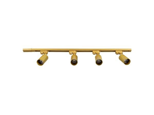 GLOBOSTAR® LEO 60360 Μοντέρνο Φωτιστικό Οροφής με Ντουί 4 x GU10 AC 220-240V IP20 - Χρυσό Πλατίνα - Μ100 x Π6 x Υ20cm