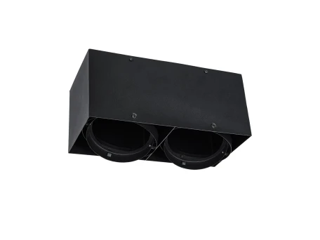GLOBOSTAR® MAGMA 60627 Μοντέρνο Φωτιστικό Οροφής με Ντουί 2 x GU10 AC 220-240V IP20 - Μαύρο - Μ30 x Π15 x Υ13cm