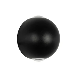 GLOBOSTAR® VEGA 60672 Μοντέρνο Φωτιστικό Τοίχου - Απλίκα LED 6W 750lm 30° AC 220-240V Αδιάβροχο IP65 Θερμό Λευκό 2700K - Bridgelux COB Chip & TÜV SÜD Driver - Μαύρο Ματ - Μ10 x Π7.5 x Υ10cm - 5 Χρόνια Εγγύηση