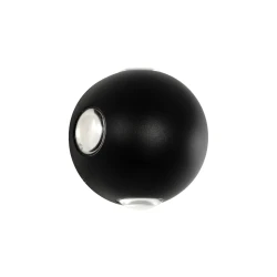 GLOBOSTAR® VEGA 60673 Μοντέρνο Φωτιστικό Τοίχου - Απλίκα LED 12W 1500lm 30° AC 220-240V Αδιάβροχο IP65 Θερμό Λευκό 2700K - Bridgelux COB Chip & TÜV SÜD Driver - Μαύρο Ματ - Μ10 x Π7.5 x Υ10cm - 5 Χρόνια Εγγύηση