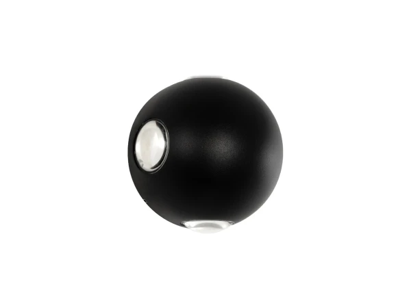 GLOBOSTAR® VEGA 60673 Μοντέρνο Φωτιστικό Τοίχου - Απλίκα LED 12W 1500lm 30° AC 220-240V Αδιάβροχο IP65 Θερμό Λευκό 2700K - Bridgelux COB Chip & TÜV SÜD Driver - Μαύρο Ματ - Μ10 x Π7.5 x Υ10cm - 5 Χρόνια Εγγύηση