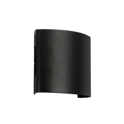 GLOBOSTAR® SIXOAD 60676 Μοντέρνο Φωτιστικό Τοίχου - Απλίκα LED 4W 500lm 30° AC 220-240V Αδιάβροχο IP65 Θερμό Λευκό 2700K - CREE XPE Chip & TÜV SÜD Driver - Μαύρο Ματ - Μ8.5 x Π3.5 x Υ8cm - 5 Χρόνια Εγγύηση