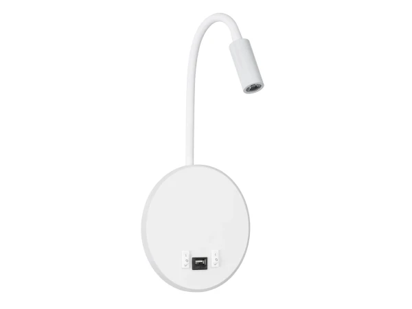 GLOBOSTAR® GOOSE 60881 Μοντέρνο Φωτιστικό Τοίχου - Απλίκα Ξενοδοχείου Reading Light με Φορτιστή USB 3A LED 6W 600lm 36° & 360° AC 220-240V IP20 Φυσικό Λευκό 4500K - CREE XPE & Lumileds SMD Chip & TÜV SÜD Driver - Λευκό Ματ - Μ15.5 x Π15 x Υ30.5cm - 3 Χρόν GLOBOSTAR® GOOSE 60881 Μοντέρνο Φωτιστικό Τοίχου - Απλίκα Ξενοδοχείου Reading Light με Φορτιστή USB 3A LED 6W 600lm 36° & 360° AC 220-240V IP20 Φυσικό Λευκό 4500K - CREE XPE & Lumileds SMD Chip & TÜV SÜD Driver - Λευκό Ματ - Μ15.5 x Π15 x Υ30.5cm - 3 Χρόν