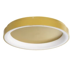 GLOBOSTAR® SALEM 61239 Μοντέρνο Φωτιστικό Οροφής LED 105W 12075lm 120° AC 220-240V IP20 Ρυθμιζόμενο Λευκό CCT με Χειριστήριο από 2700K έως 6000K Dimmable - Lumileds SMD Chip - Χρυσό - Μ60 x Π60 x Υ9.5cm - 3 Χρόνια Εγγύηση