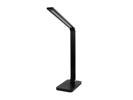 GLOBOSTAR® TEBLA 60481 Μοντέρνο Επιτραπέζιο Φωτιστικό Γραφείου LED 5W 500lm 120° AC 220-240V IP20 Ρυθμιζόμενο Λευκό CCT με Αφή 2700K/4500K/6000K Dimmable - Bridgelux SMD Chip - Μαύρο - Μ11 x Π31 x Υ52cm - 2 Χρόνια Εγγύηση