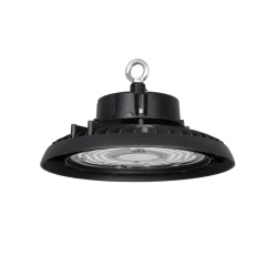 GLOBOSTAR® INDUSTRY 61500 Βιομηχανικό Φωτιστικό Καμπάνα High Bay UFO LED 100W 15000lm SDCM<5 90° AC 85-265V Αδιάβροχο IP65 IK08 Φυσικό Λευκό 5000K - 175 x Sanan Opto SMD Chip & TÜV SÜD Driver - Μαύρο Χυτό Αλουμίνιο - Μ26.5 x Π26.5 x Υ15cm - 5 Χρόνια Εγγύη