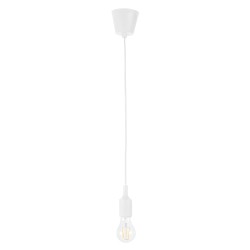 GLOBOSTAR® CABLITO 61550 Μοντέρνο Κρεμαστό Φωτιστικό Οροφής με Ντουί 1 x E27 AC 220-240V IP20 - Λευκό - Μ4 x Π4 x Υ110cm