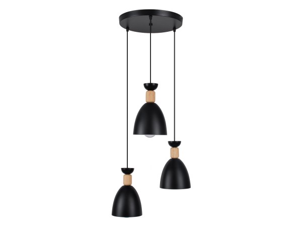 GLOBOSTAR® AVA 61572 Μοντέρνο Κρεμαστό Φωτιστικό Οροφής με Ντουί 3 x E27 AC 220-240V IP20 - Μαύρο & Μπεζ - Μ35 x Π35 x Υ130cm GLOBOSTAR® AVA 61572 Μοντέρνο Κρεμαστό Φωτιστικό Οροφής με Ντουί 3 x E27 AC 220-240V IP20 - Μαύρο & Μπεζ - Μ35 x Π35 x Υ130cm